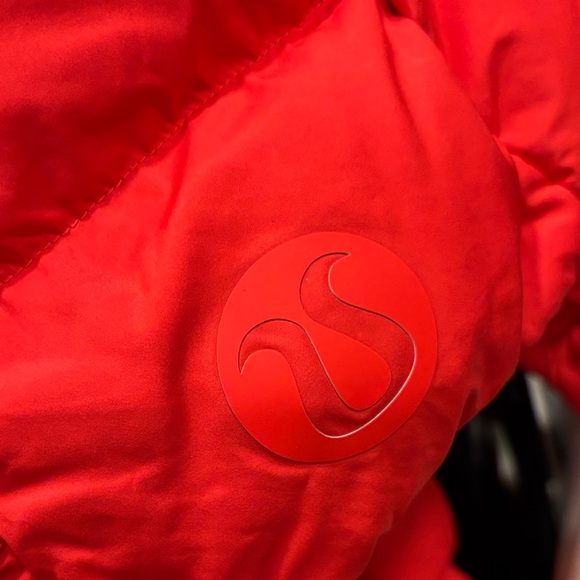 Lululemon Red Puffer Jacket Size 10 with detachable hood. - Picture 2 of 7